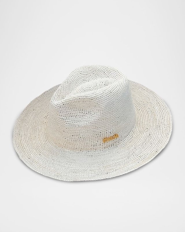 Milo Gold Plated Logo-Print Straw Hat